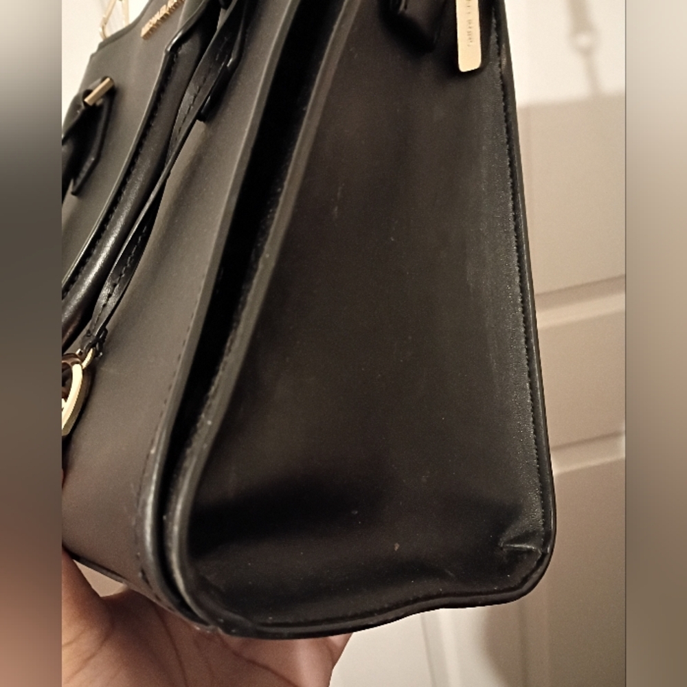 Michael Kors Black And Gold Satchel Bag - Picture 5 of 7